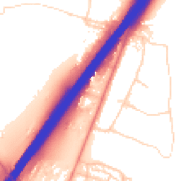 Daytime road noise heatmap for SO21 2DF