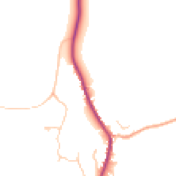 Daytime road noise heatmap for SO21 2JR
