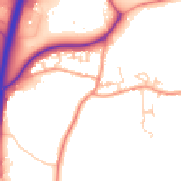 Daytime road noise heatmap for SO21 3JL