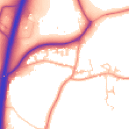Daytime road noise heatmap for SO21 3JP