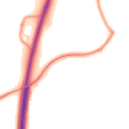 Night-time road noise heatmap for SO21 3JU