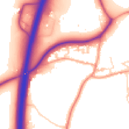 Daytime road noise heatmap for SO21 3JX