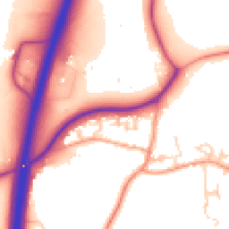 Daytime road noise heatmap for SO21 3NL