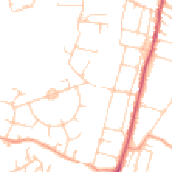 Daytime road noise heatmap for SO22 4AA