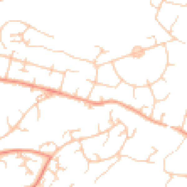 Daytime road noise heatmap for SO22 4AB