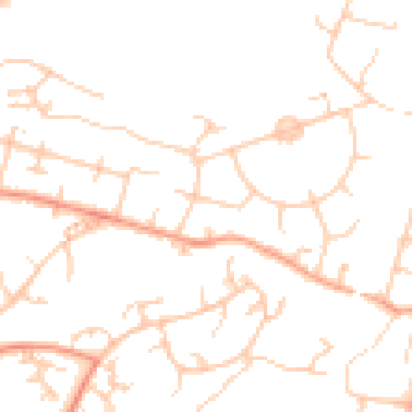 Daytime road noise heatmap for SO22 4AQ