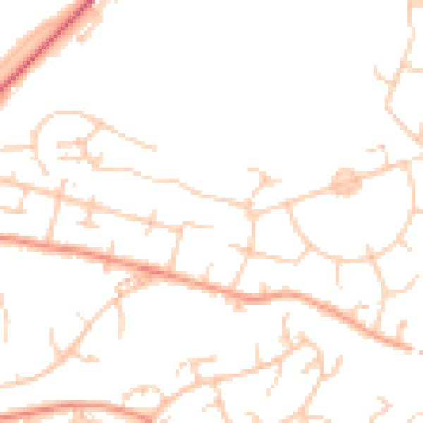 Daytime road noise heatmap for SO22 4FS