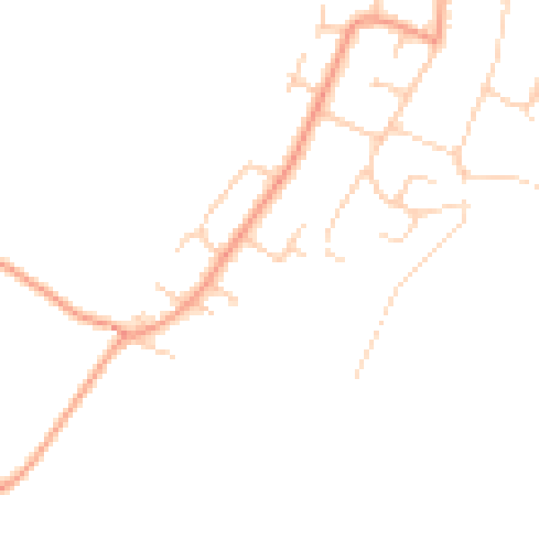 Daytime road noise heatmap for SO22 4JU