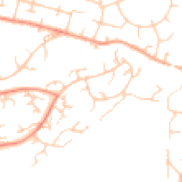 Daytime road noise heatmap for SO22 4LW