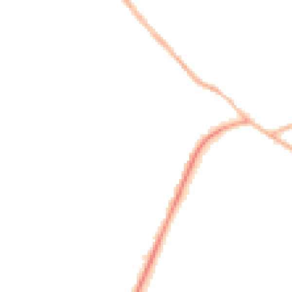 Night-time road noise heatmap for SO22 5LD