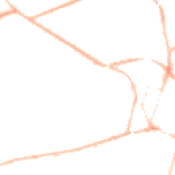 Night-time road noise heatmap for SO22 5LZ