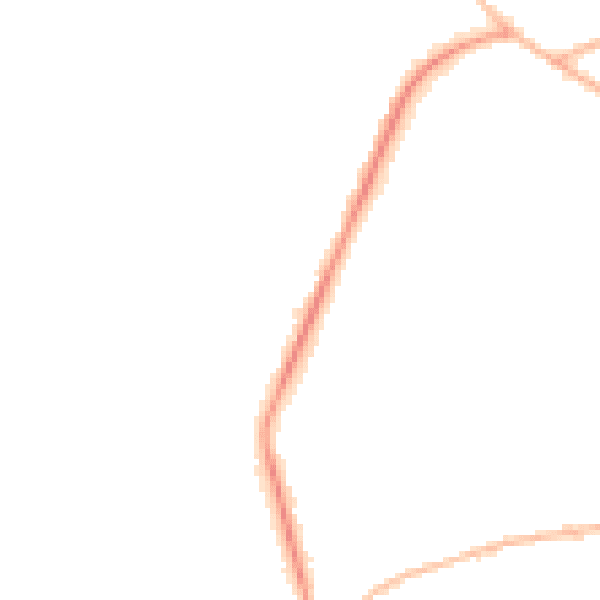 Night-time road noise heatmap for SO22 5QQ