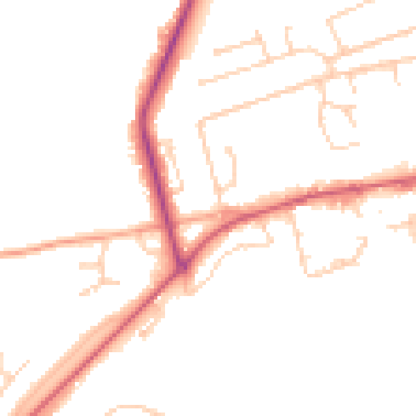Daytime road noise heatmap for SO22 5TH