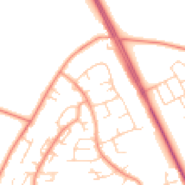 Daytime road noise heatmap for SO22 6HZ