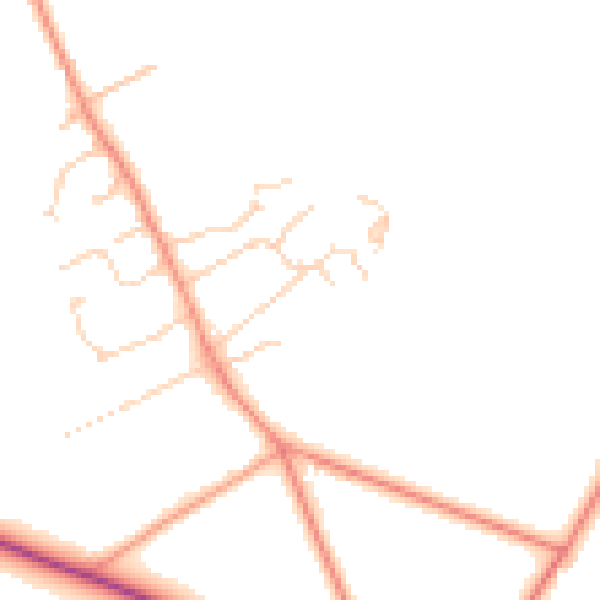 Daytime road noise heatmap for SO22 6QA