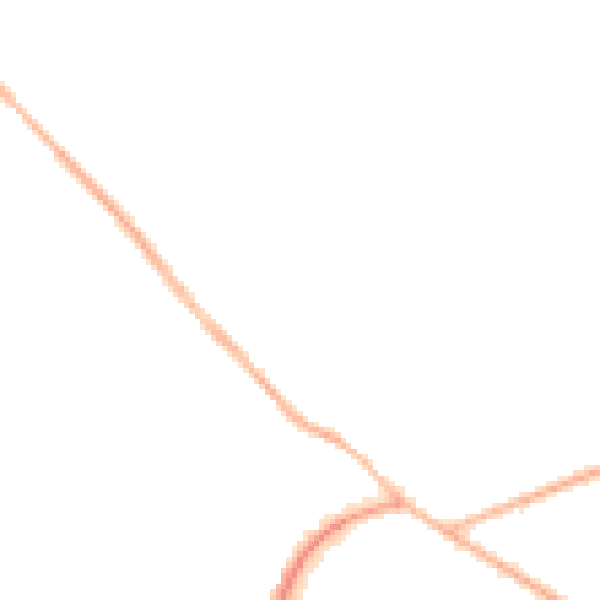 Night-time road noise heatmap for SO22 6RD