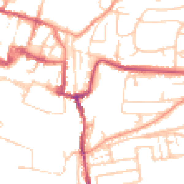 Daytime road noise heatmap for SO23 0AD