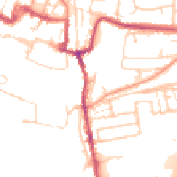Daytime road noise heatmap for SO23 0AH