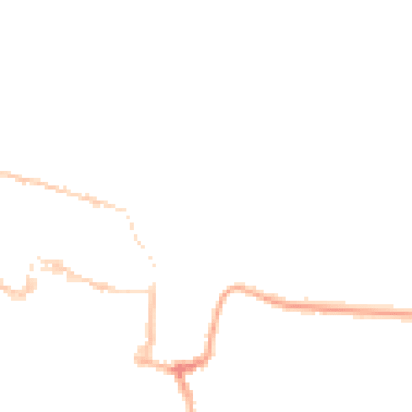 Night-time road noise heatmap for SO23 0ET