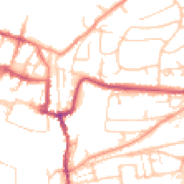 Daytime road noise heatmap for SO23 0HH