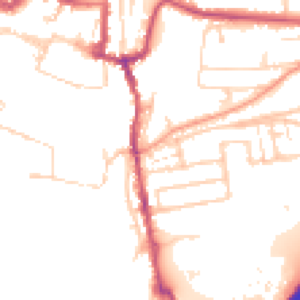 Daytime road noise heatmap for SO23 0HZ