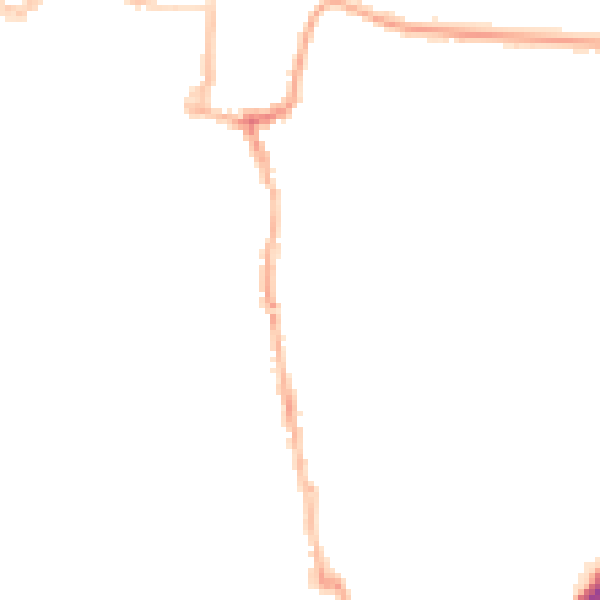 Night-time road noise heatmap for SO23 0HZ