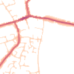 Daytime road noise heatmap for SO24 9JP