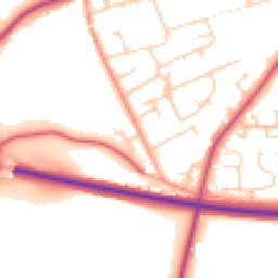 Daytime road noise heatmap for SO24 9QJ