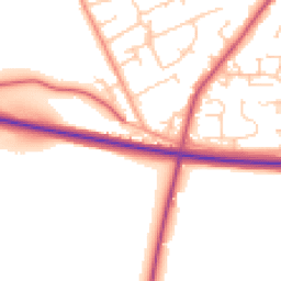 Daytime road noise heatmap for SO24 9QX