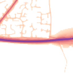Daytime road noise heatmap for SO24 9XE