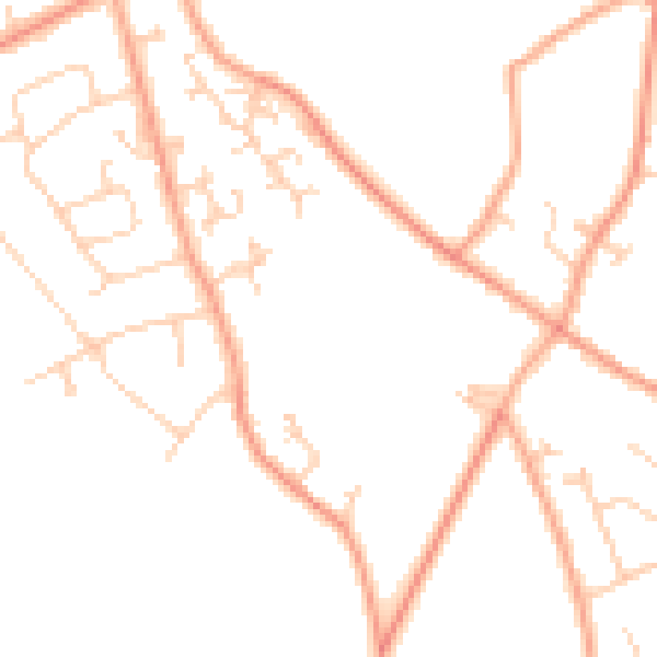Daytime road noise heatmap for SO41 0JB