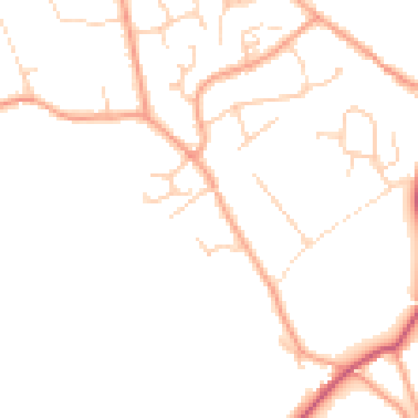 Daytime road noise heatmap for SO41 6BF