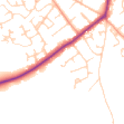 Daytime road noise heatmap for SO41 8AU