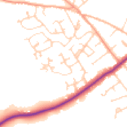 Daytime road noise heatmap for SO41 8EW