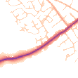 Daytime road noise heatmap for SO41 8EX