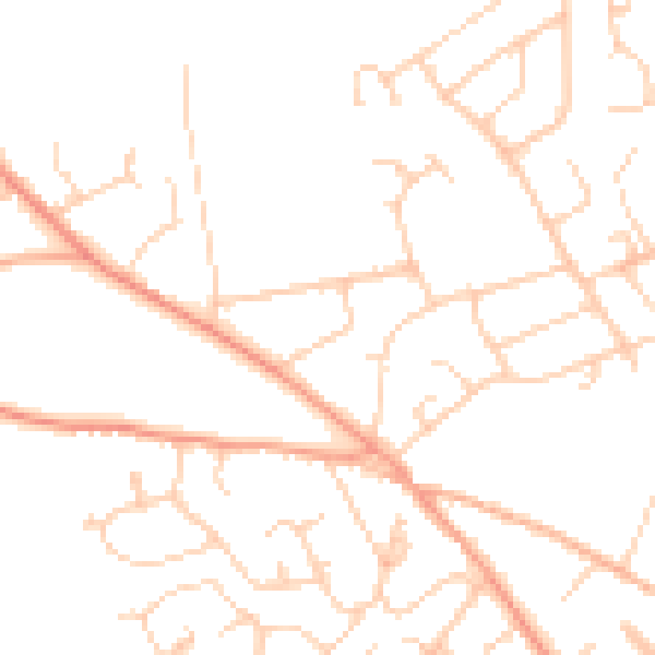 Daytime road noise heatmap for SO41 8HG