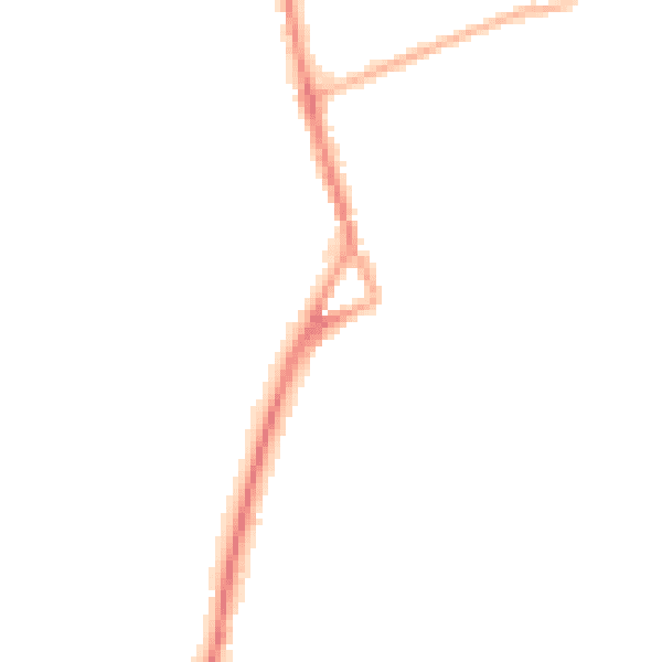 Night-time road noise heatmap for SO41 8JP