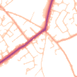 Daytime road noise heatmap for SO41 8JQ