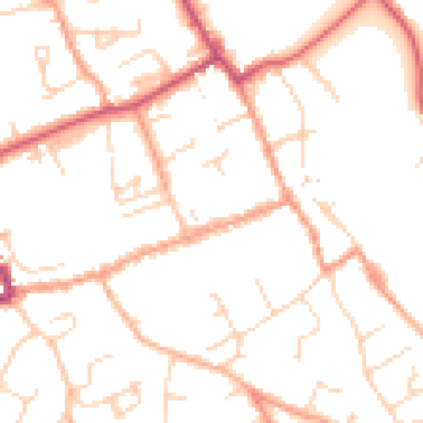 Daytime road noise heatmap for SO41 9AP