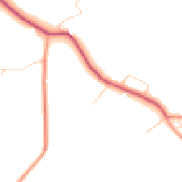 Daytime road noise heatmap for SO45 1BG