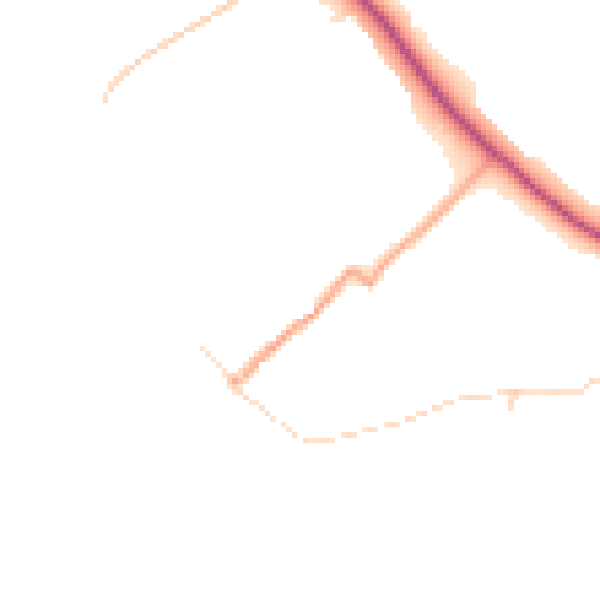 Daytime road noise heatmap for SO45 1BW