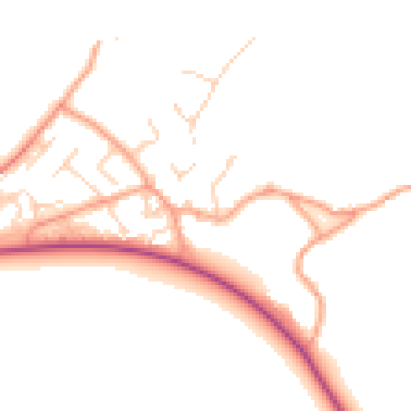 Daytime road noise heatmap for SO45 1DS
