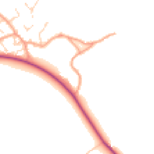 Daytime road noise heatmap for SO45 1DU