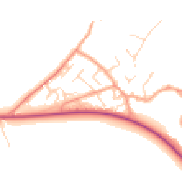 Daytime road noise heatmap for SO45 1EA