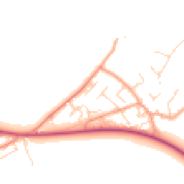 Daytime road noise heatmap for SO45 1EZ