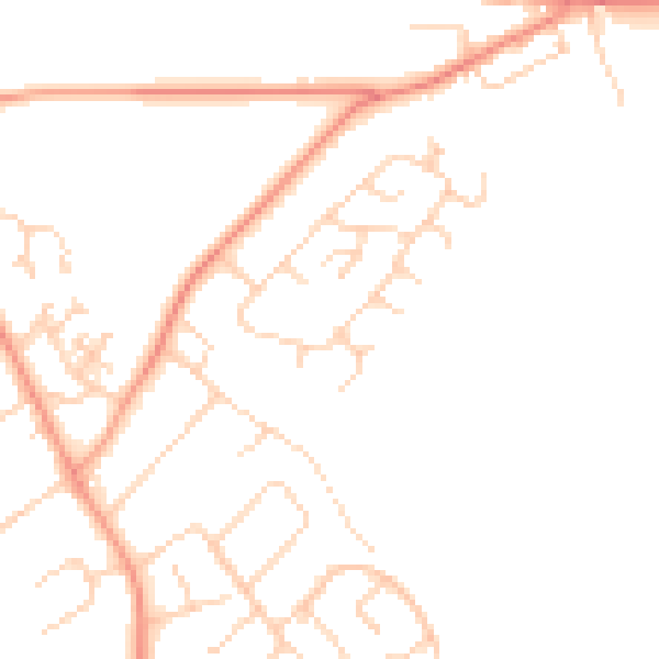 Daytime road noise heatmap for SO45 1RE