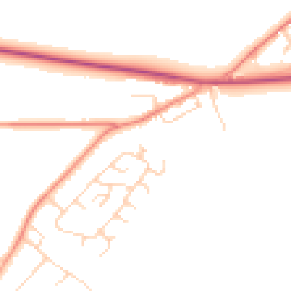 Daytime road noise heatmap for SO45 1RN