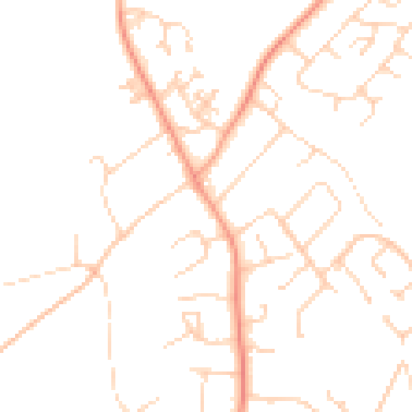 Daytime road noise heatmap for SO45 1WE