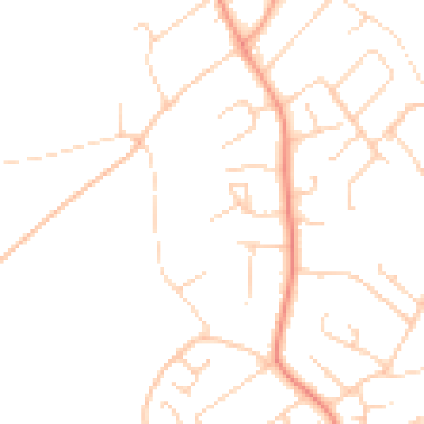 Daytime road noise heatmap for SO45 1WP