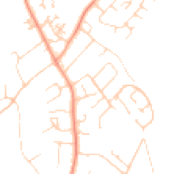 Daytime road noise heatmap for SO45 1WT
